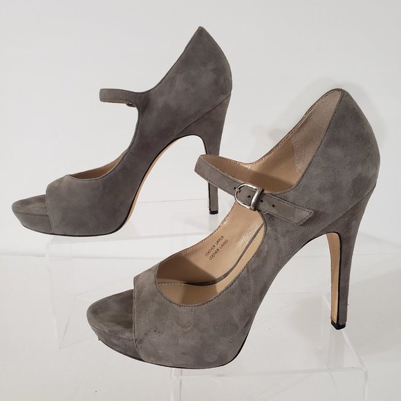 Via Spiga Suede Stilettos Open Toe Shoes Size 7 - Picture 1 of 8
